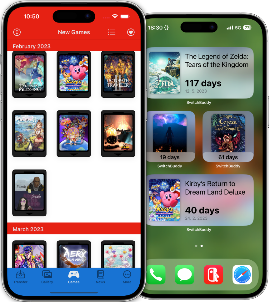 Nintendo Switch companion app - new games, gallery, transfer